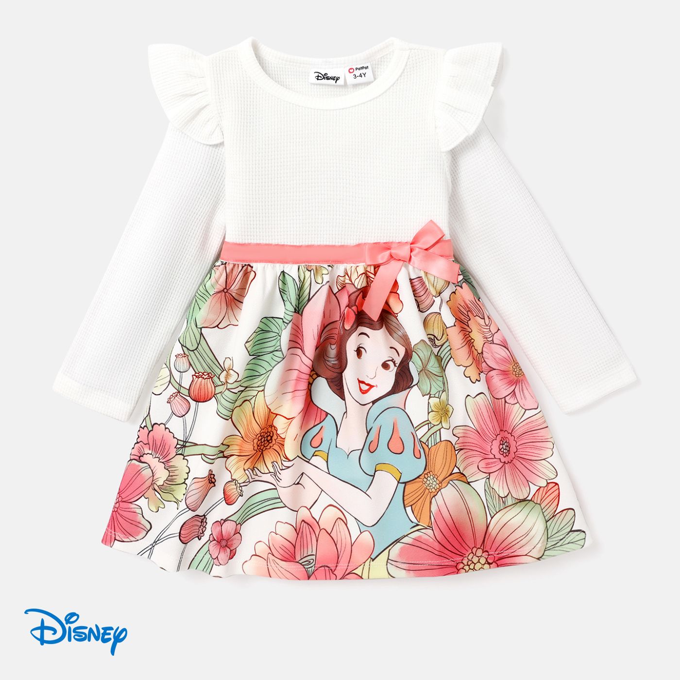 Disney Princess Toddler Girl Floral Waist Webbing Dress