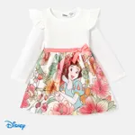 Disney Princess Toddler Girl Floral Waist Webbing Dress White