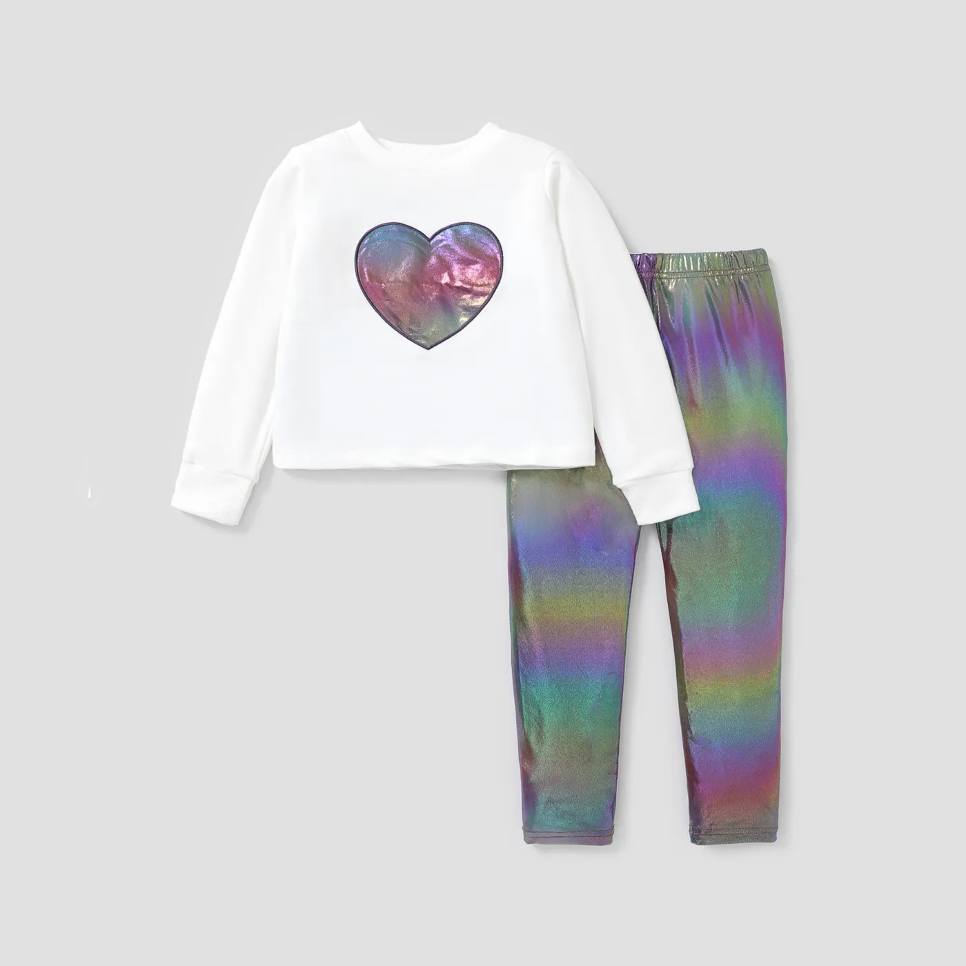 2PCS Kid Girl Heart-Shaped Avant-Garde  Set
