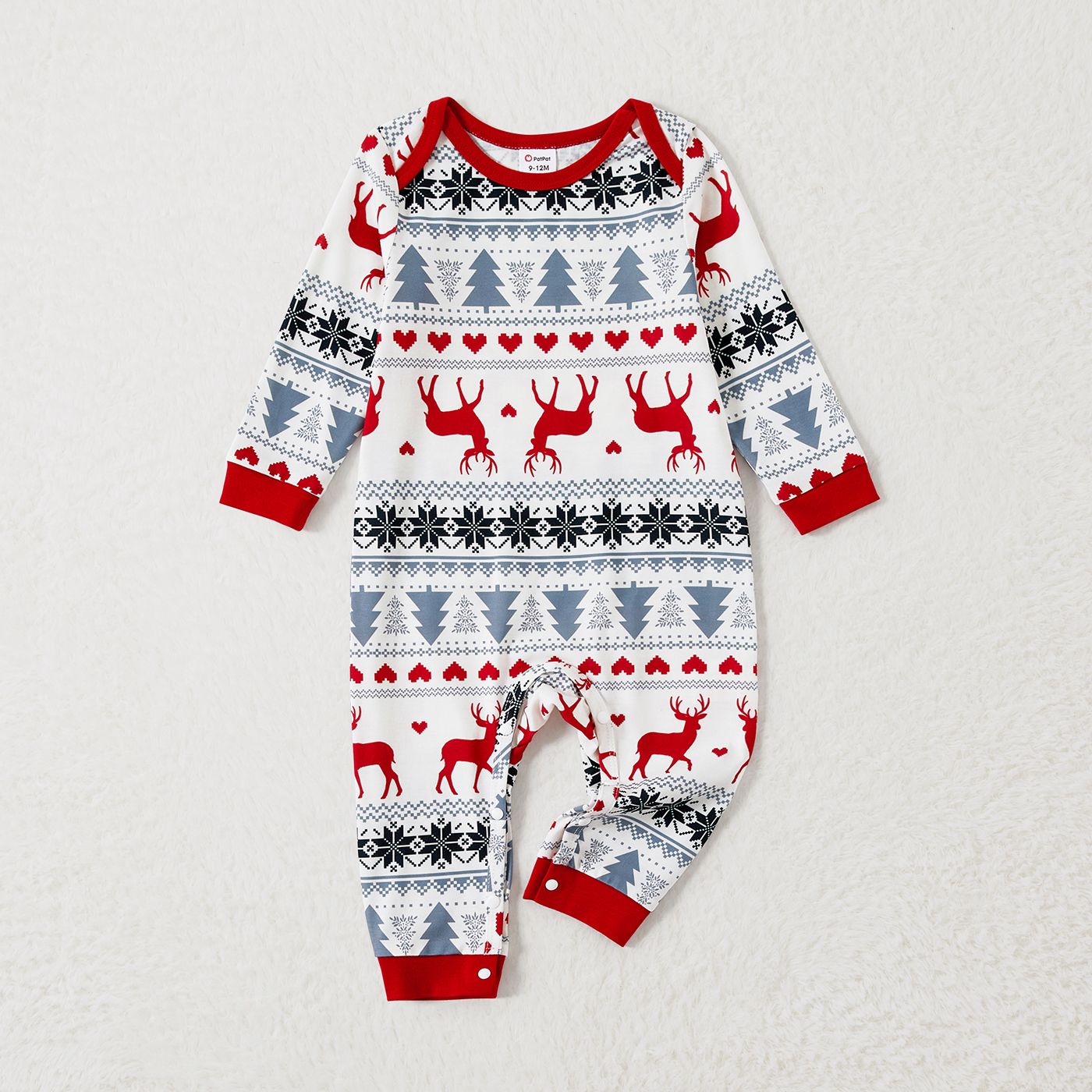 Christmas Family Matching Theme Allover Print Long-sleeve Pajamas Sets (Flame resistant)