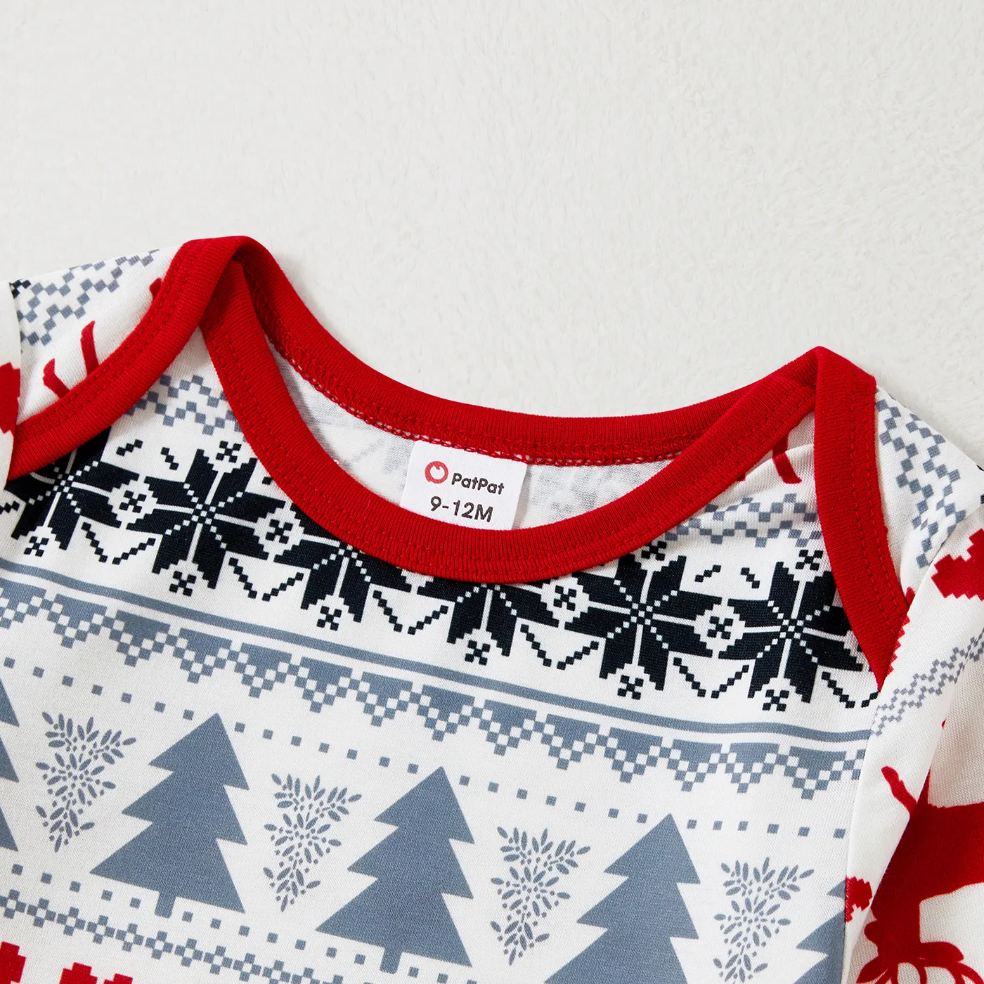 Christmas Family Matching Theme Allover Print Long-sleeve Pajamas Sets (Flame resistant) White image 2