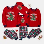 Christmas Glow In The Dark Family Matching Dinosaur Print Long-sleeve Pajamas Sets(Flame Resistant)   image 4