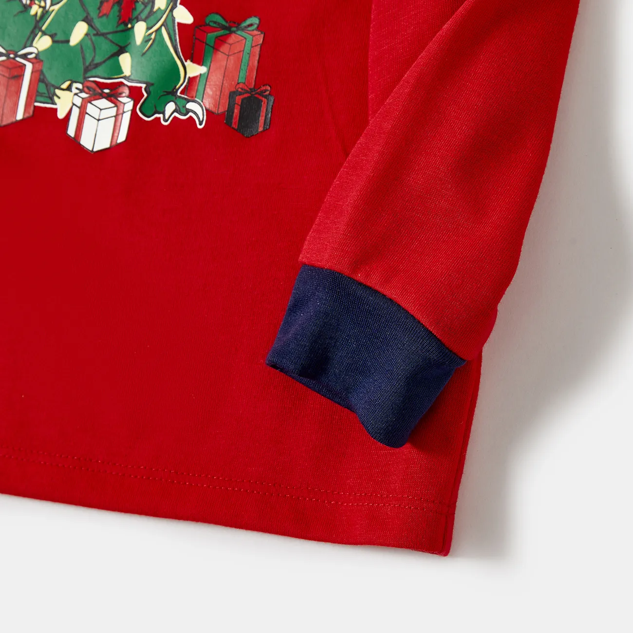 Weihnachten Familien-Looks Langärmelig Familien-Outfits Pyjamas (Flame Resistant) rot big image 1