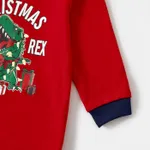 Christmas Glow In The Dark Family Matching Dinosaur Print Long-sleeve Pajamas Sets(Flame Resistant)   image 6