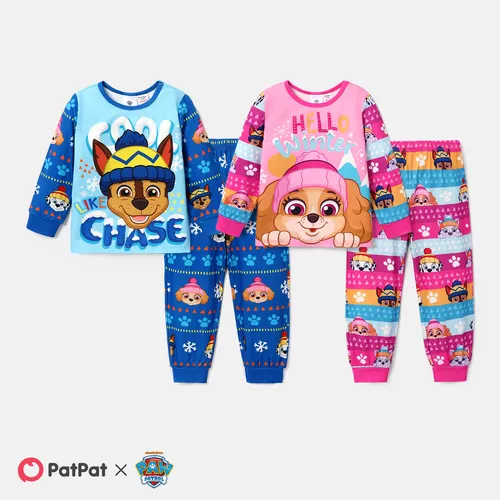 PAW Patrol 2pcs Toddler Girl/Boy Character Print Long-sleeve Pajamas Sets (Flame Resistant)