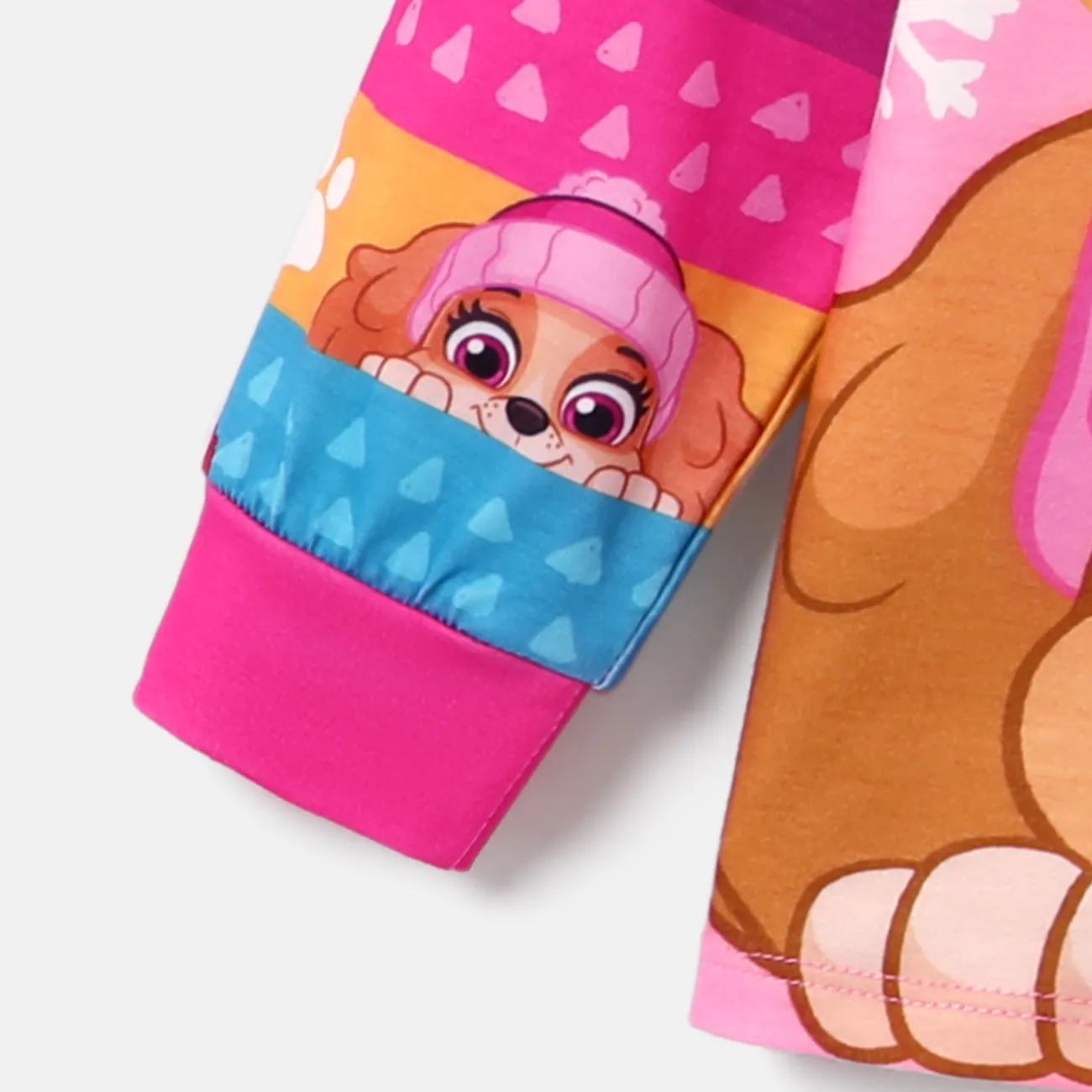 PAW Patrol 2pcs Toddler Girl/Boy Character Print Long-sleeve Pajamas Sets (Flame Resistant) Pink big image 1