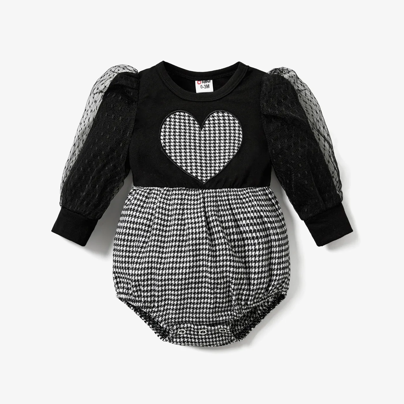 Baby Girl Classic Plaid Bubble Long Sleeve Romper  big image 1