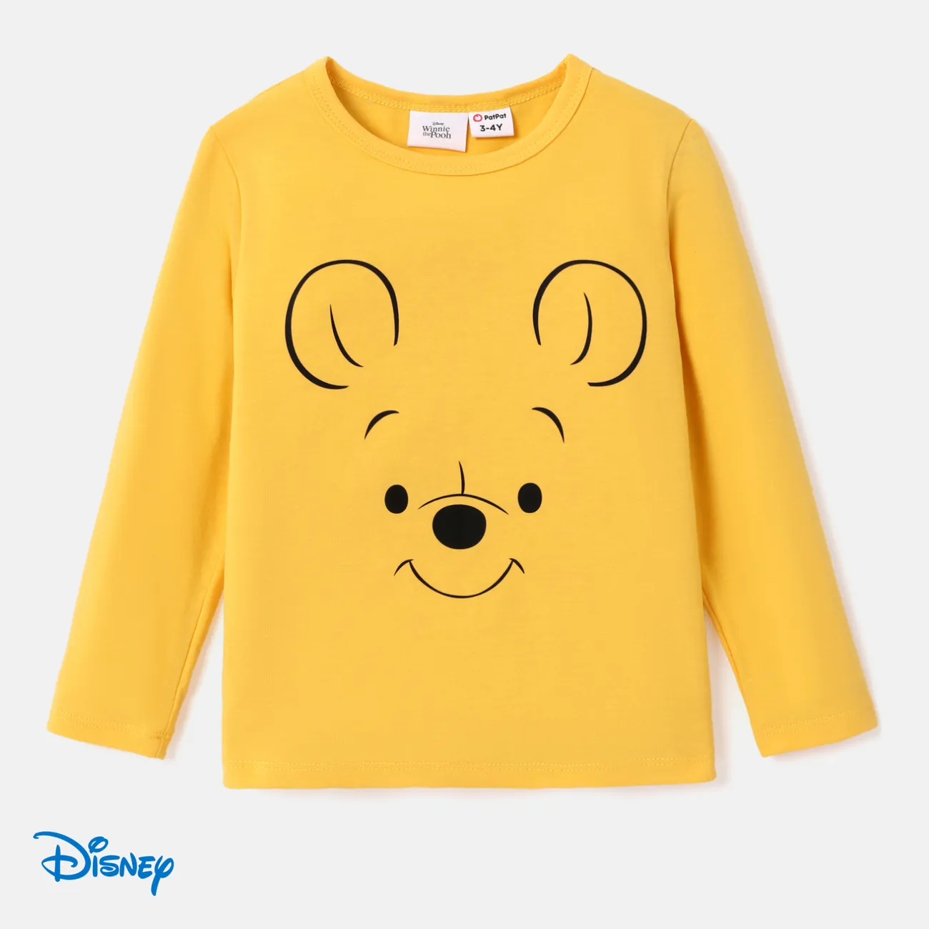 Disney Winnie the Pooh تي شيرت 2 - 6 سنوات للجنسين كم طويل شخصيات الأصفر big image 1