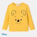 Disney Winnie the Pooh Toddler Boys/Girls Cute Characters Emoji Long Sleeve T-Shirt Yellow
