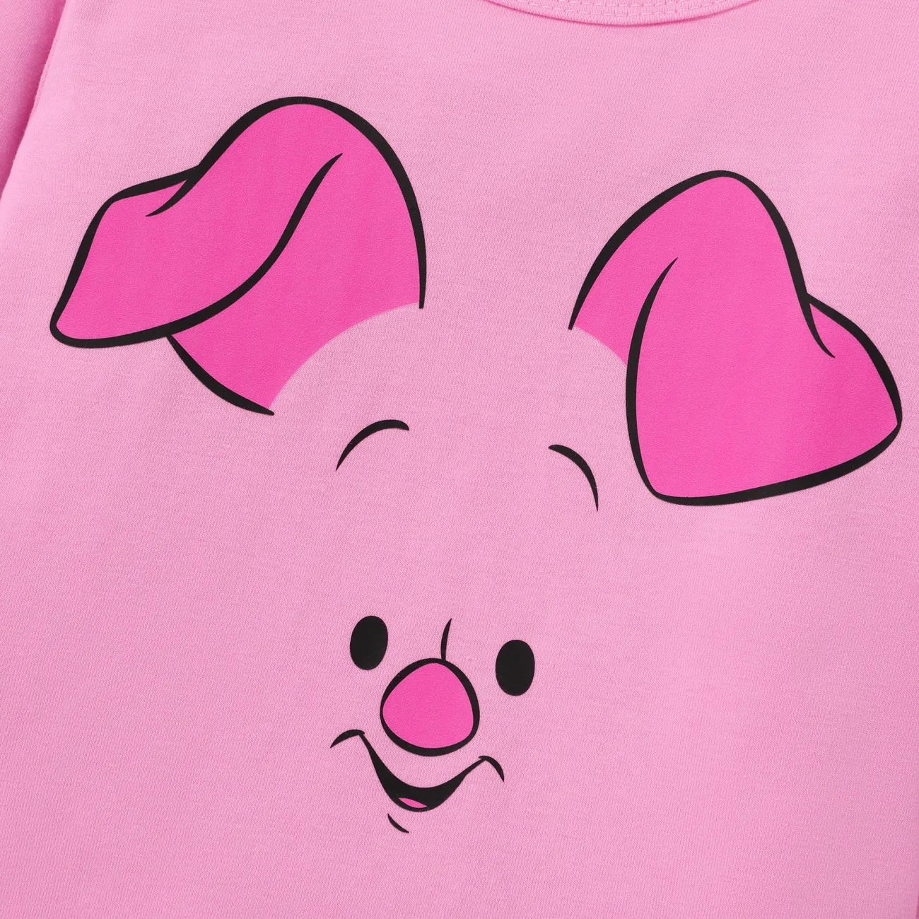 Disney Winnie the Pooh Toddler Boys/Girls Cute Characters Emoji Long Sleeve T-Shirt Pink big image 1