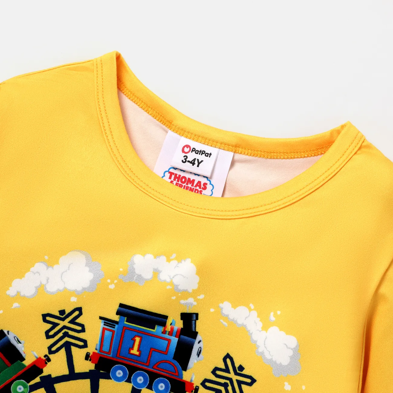Thomas & Friends Criança Menino Infantil Manga comprida T-shirts Amarelo big image 1