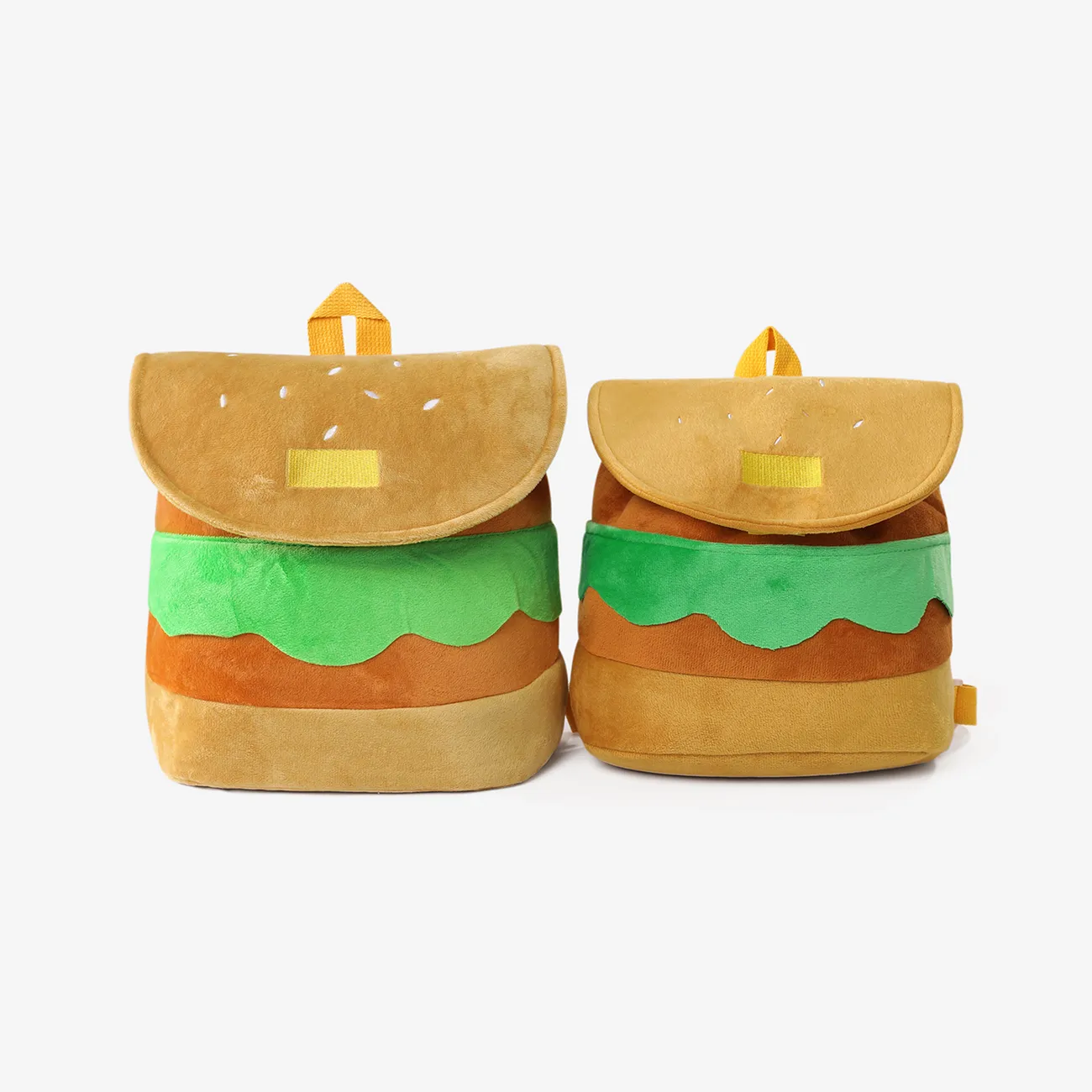 Cute hamburger-shaped parent-child bag, single shoulder / double shoulder / portable  big image 1