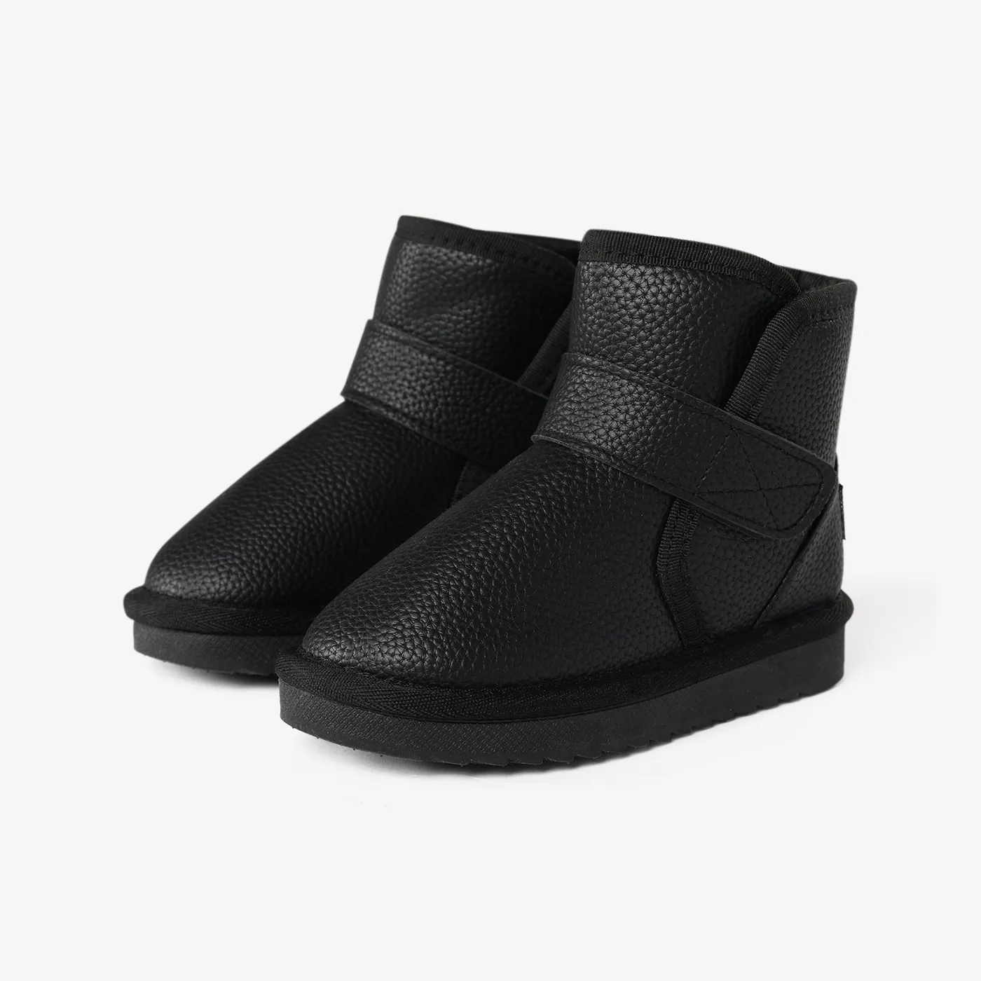 Kids Basic Solid Color Snow Boots Black