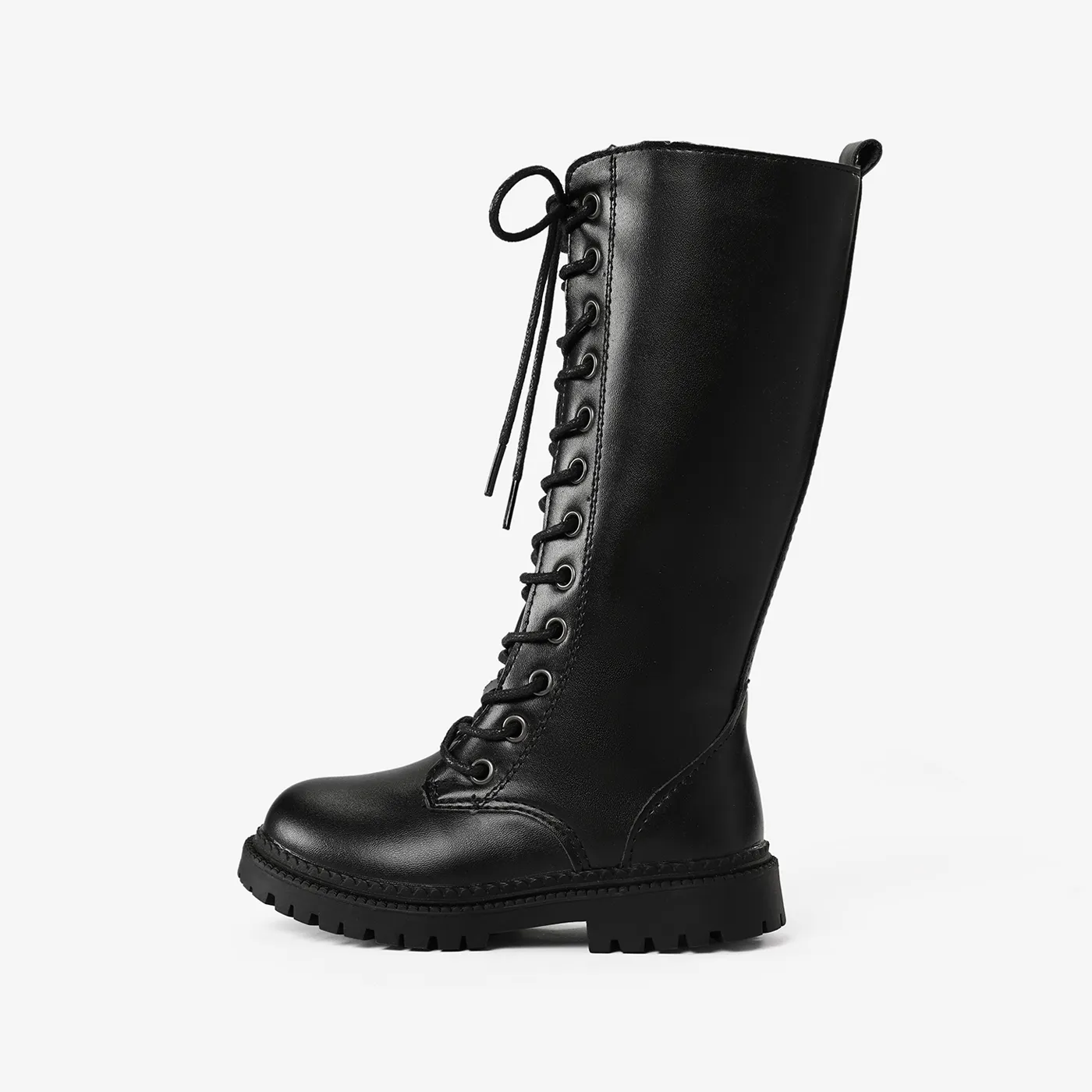 Kids Pretty Lace-up Decor Side Zipper Boots  image 4