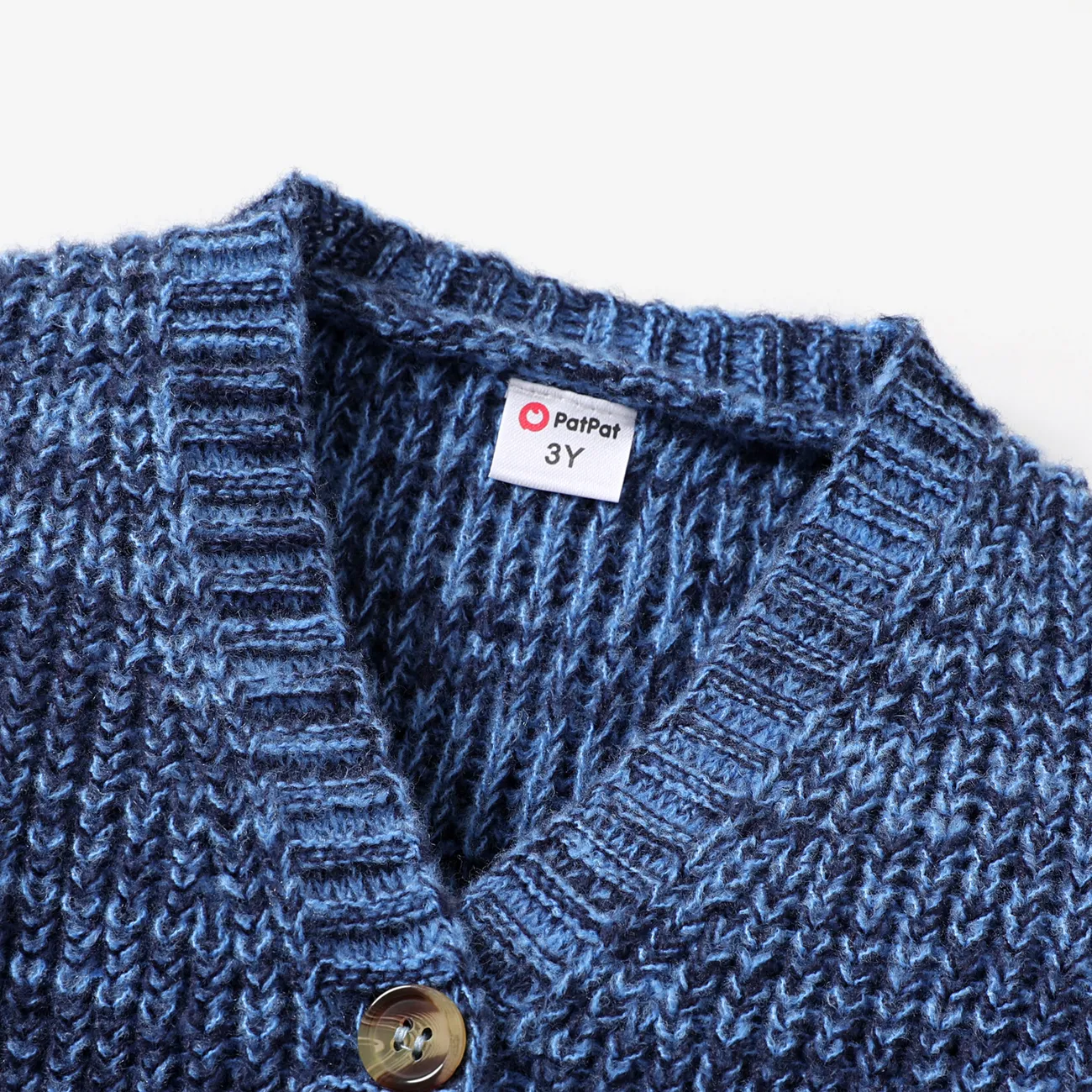 Baby Knit Cardigans Button Sweater Coat Dark Blue/white big image 1