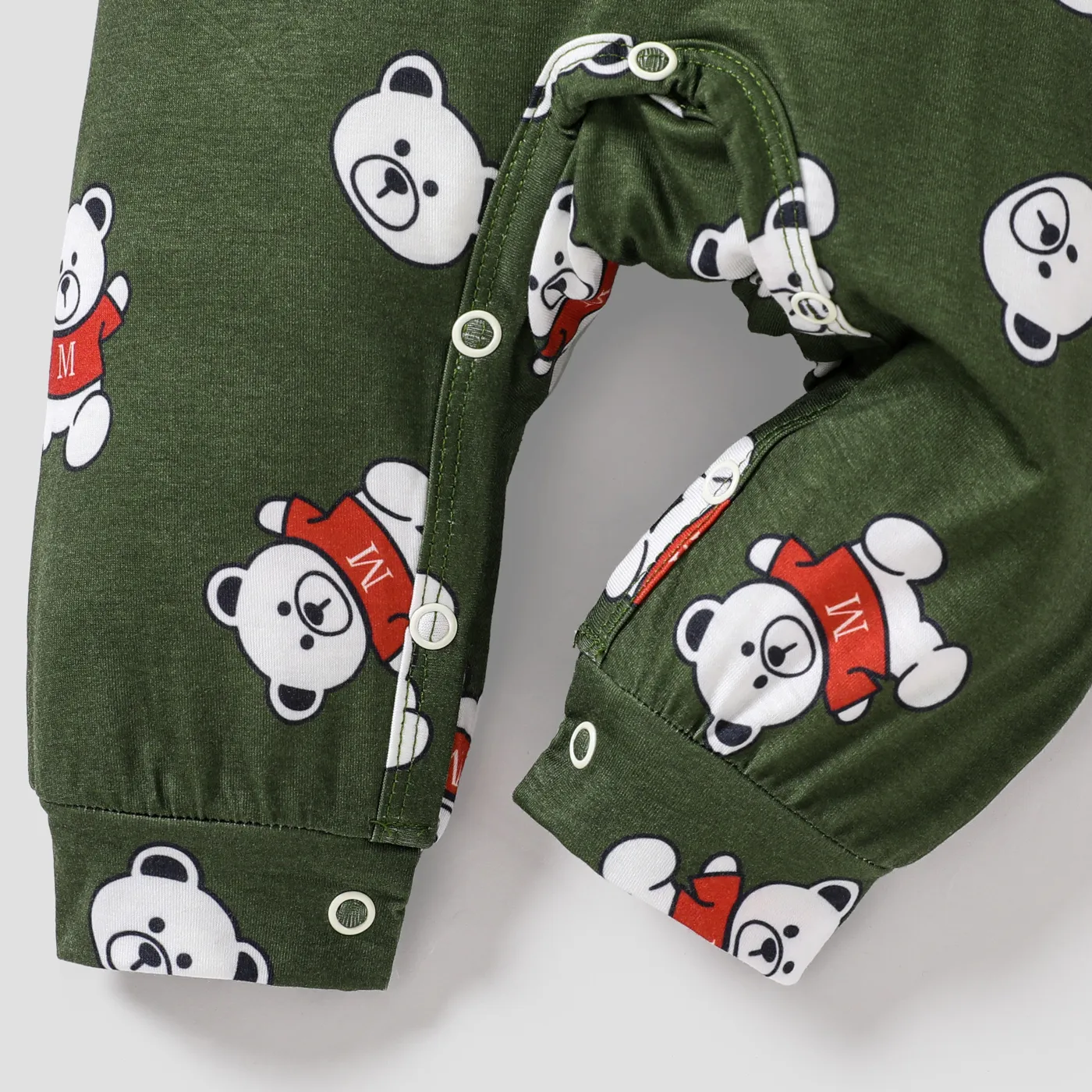Baby Boy Naia Cute Letter and Bear Pattern Long Sleeve Jumpsuit  image 5