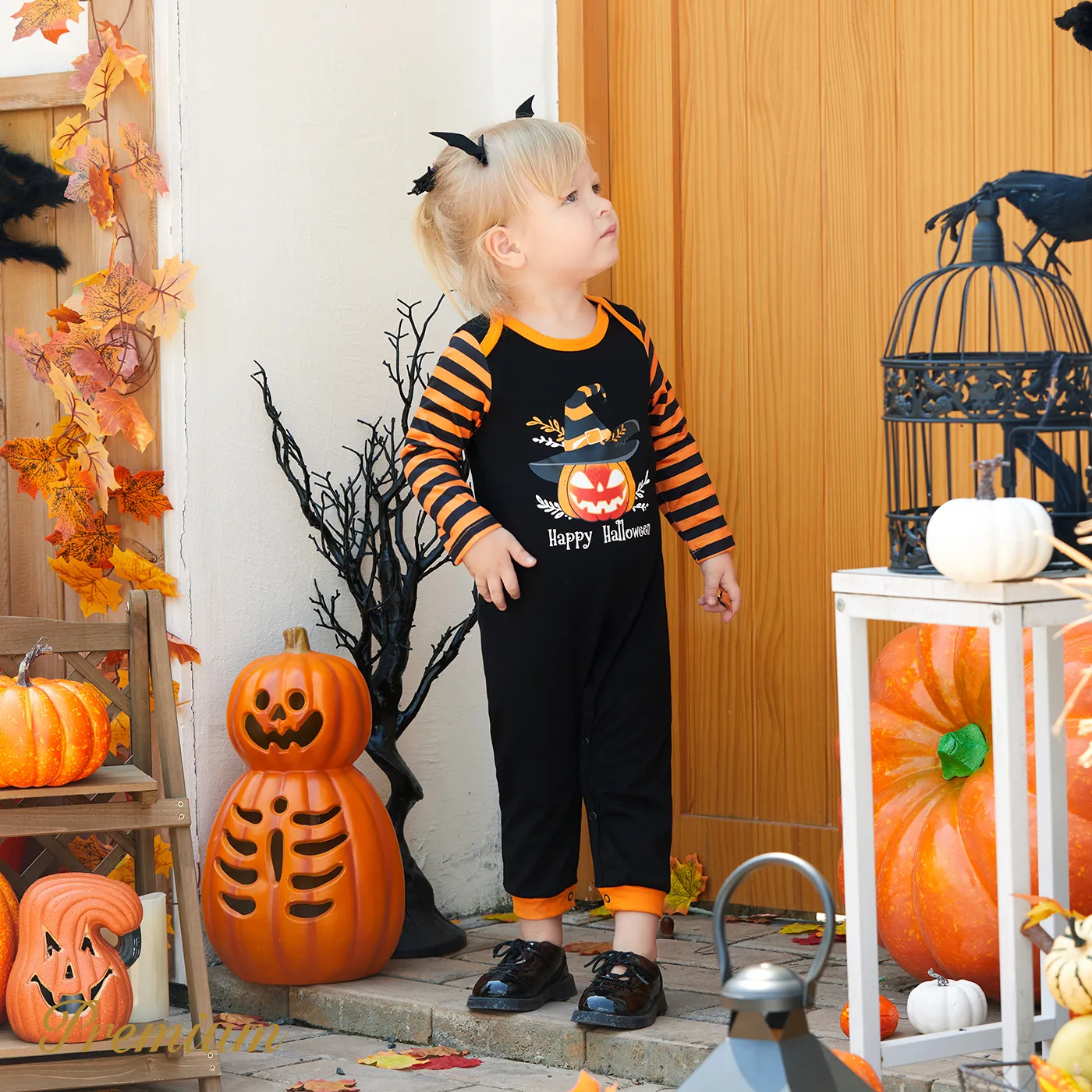 Baby Girl/Boy Halloween Childlike Jumpsuit Black image 4