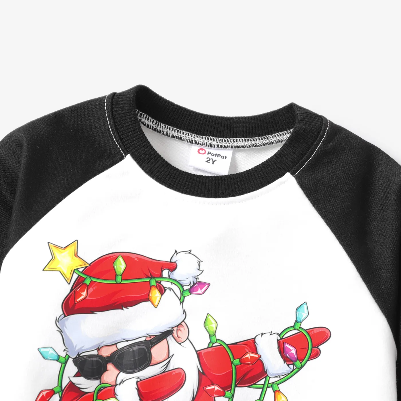 2pcs Toddler Boy Christmas-themed Long Sleeve Set Black image 4