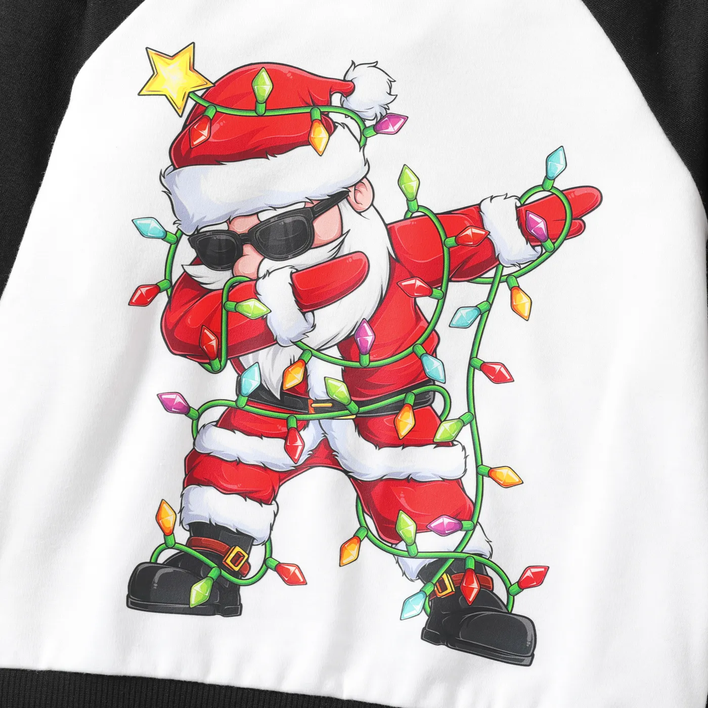 2pcs Toddler Boy Christmas-themed Long Sleeve Set Black image 5