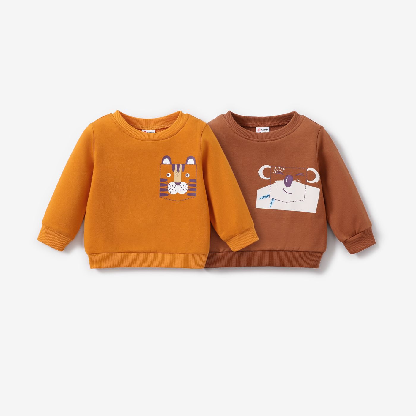 Baby Boy Tiger Pattern Long Sleeve Sweatshirt