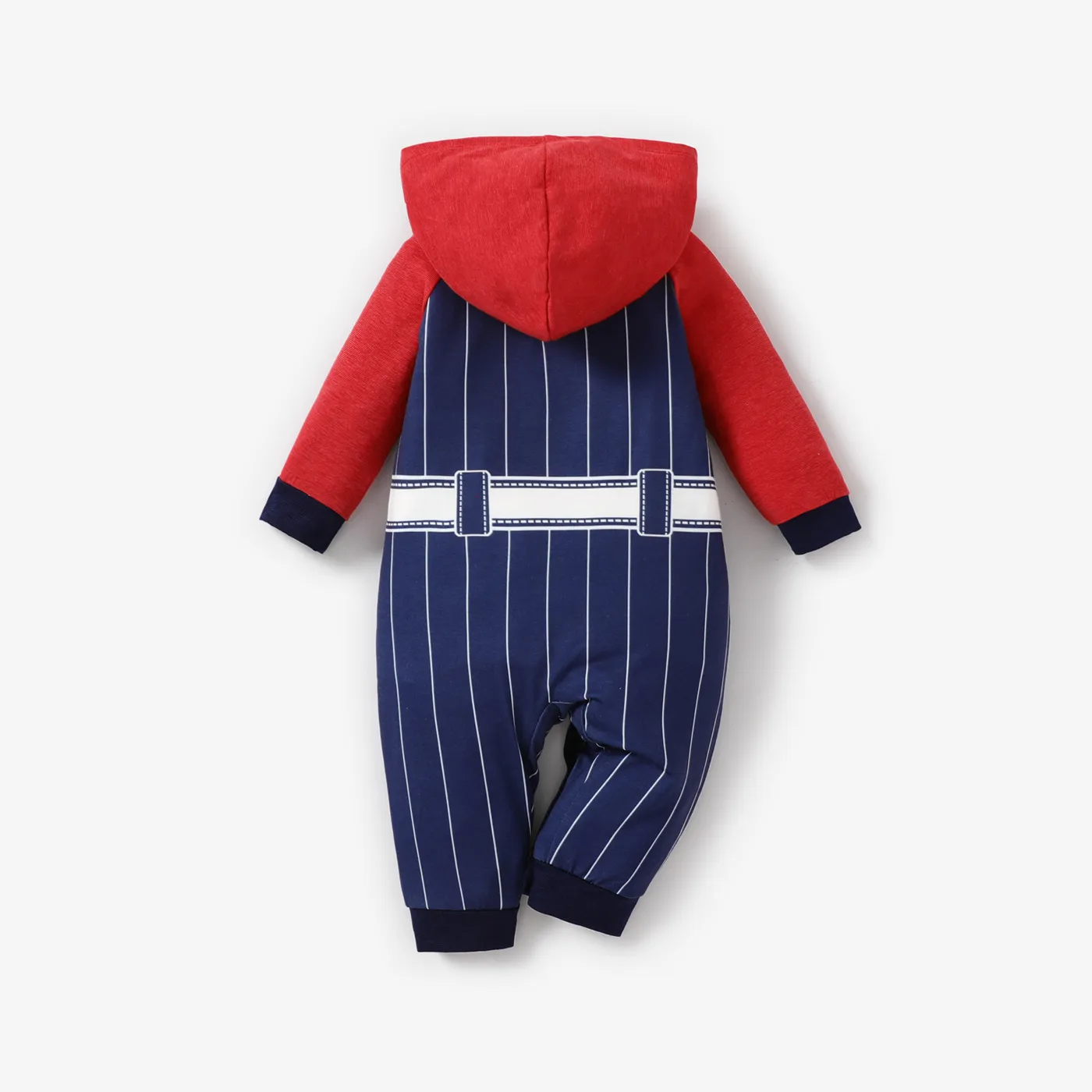 Bebé Unissexo Com capuz Desportivo Manga comprida Macacão Vermelho image 3