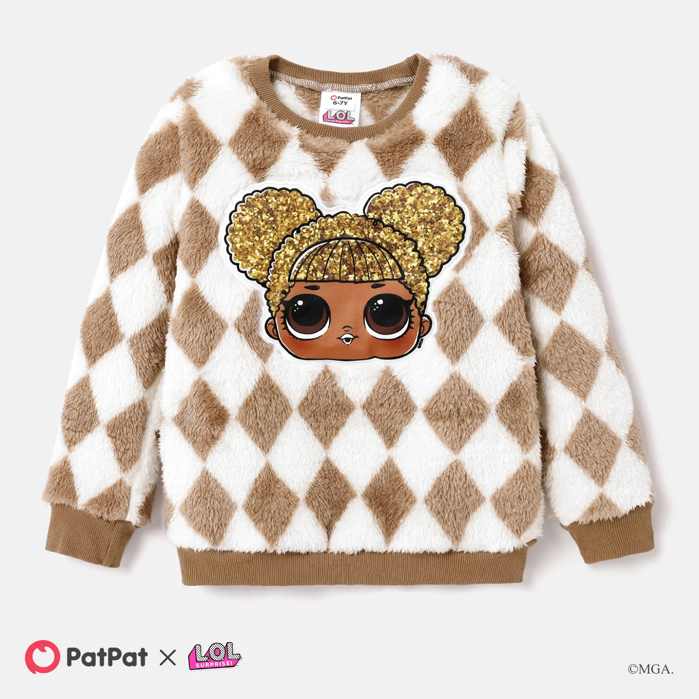 LOL Surprise Criança Menina Personagens Pullover Sweatshirt Castanho