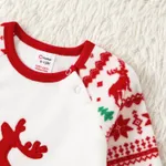 Christmas Family Matching Reindeer Print Long-sleeve Fleece Pajamas Sets(Flame resistant)  image 3