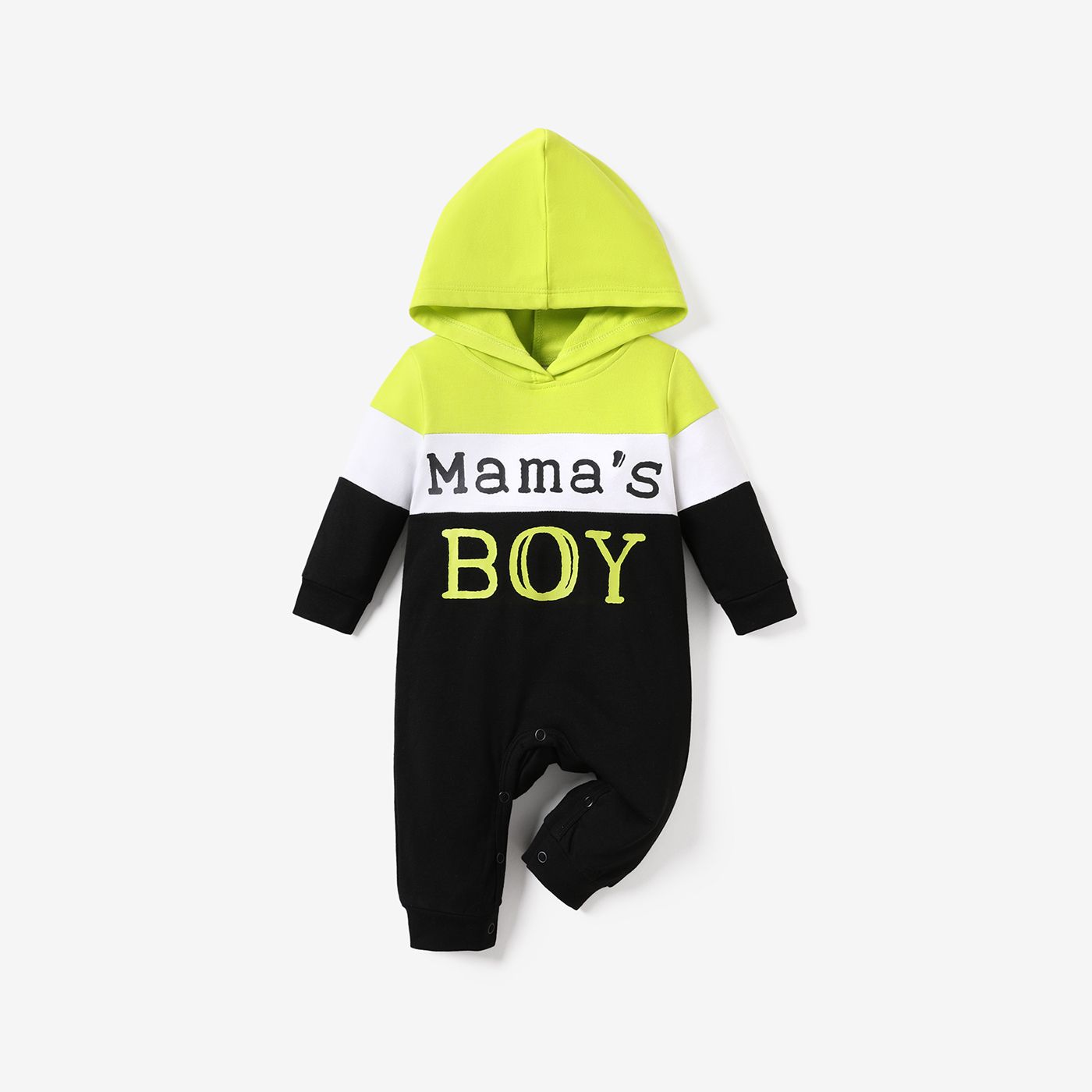 

Baby Boy Avant-garde Style Letter pattern Hooded Long Sleeve Jumpsuit