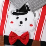 Baby Boy Bear-themed Fabric Stitching Jumpsuit  image 3