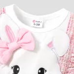 2 unidades Bebé Menina Costuras de tecido Coelho Infantil Manga comprida Macacão curto  image 3