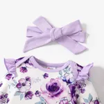 2pcs Baby Girl Floral Sweet Long Sleeve Jumpsuit Set  image 3