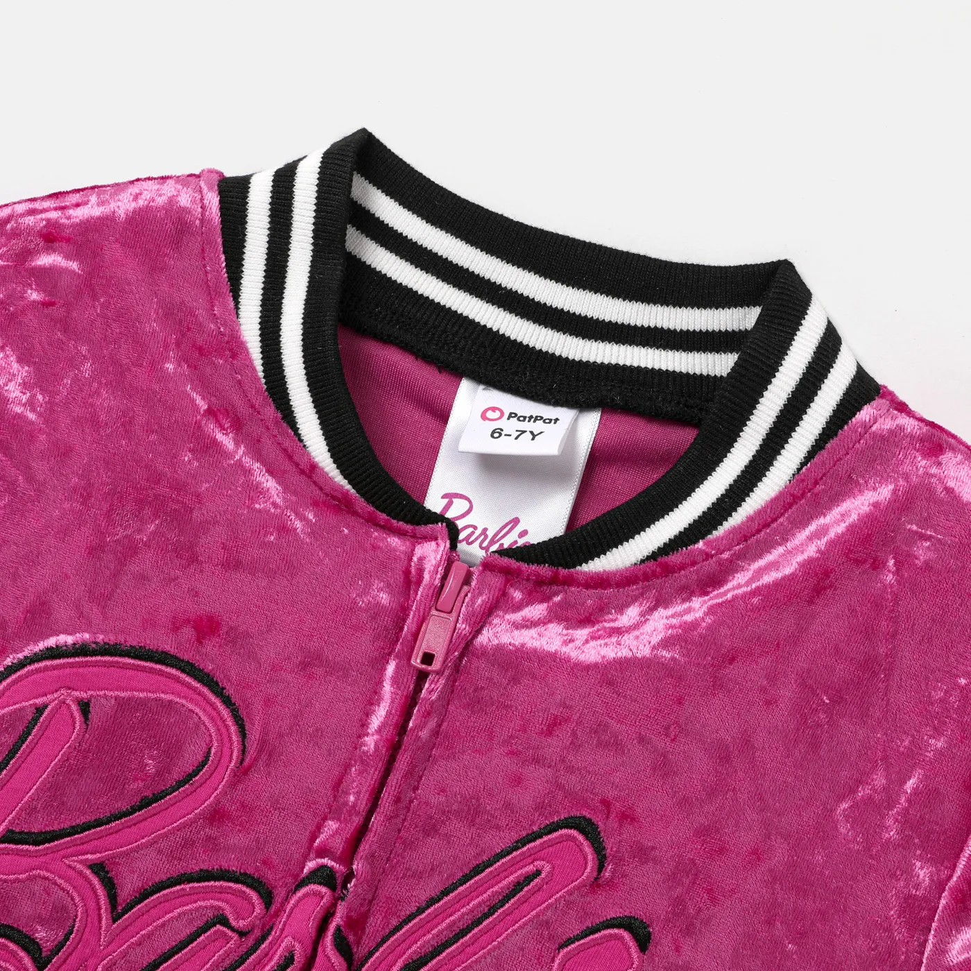 Barbie Kid Girl Letter Print Long-sleeve Mesh Jacket PINK-1 image 3