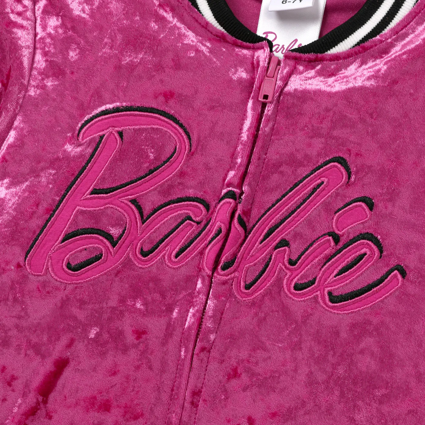 Barbie Kid Girl Letter Print Long-sleeve Mesh Jacket PINK-1 image 2