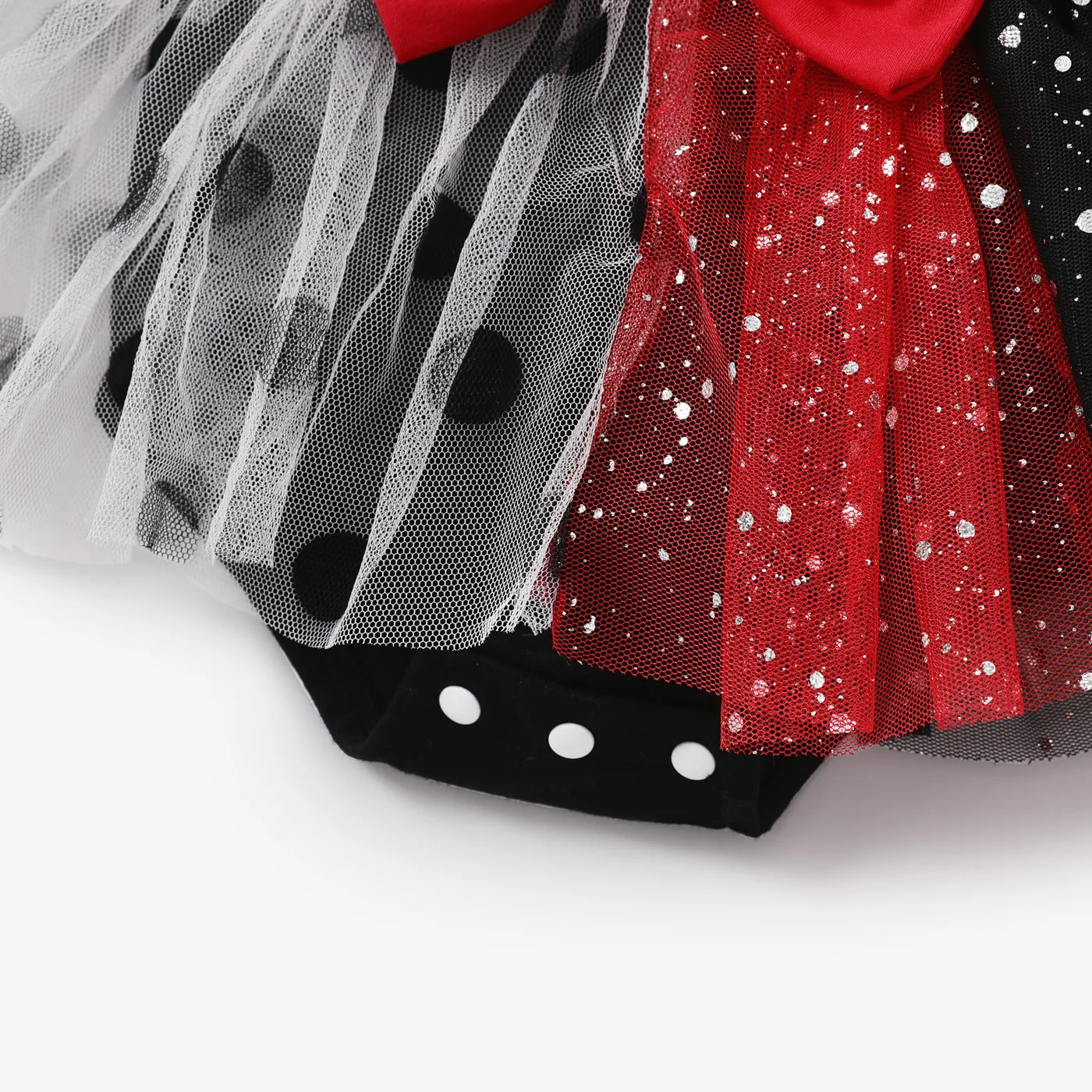 2pcs Medium Thickness Halloween Baby Girl Rompers Set with Fabric Stitching  image 4
