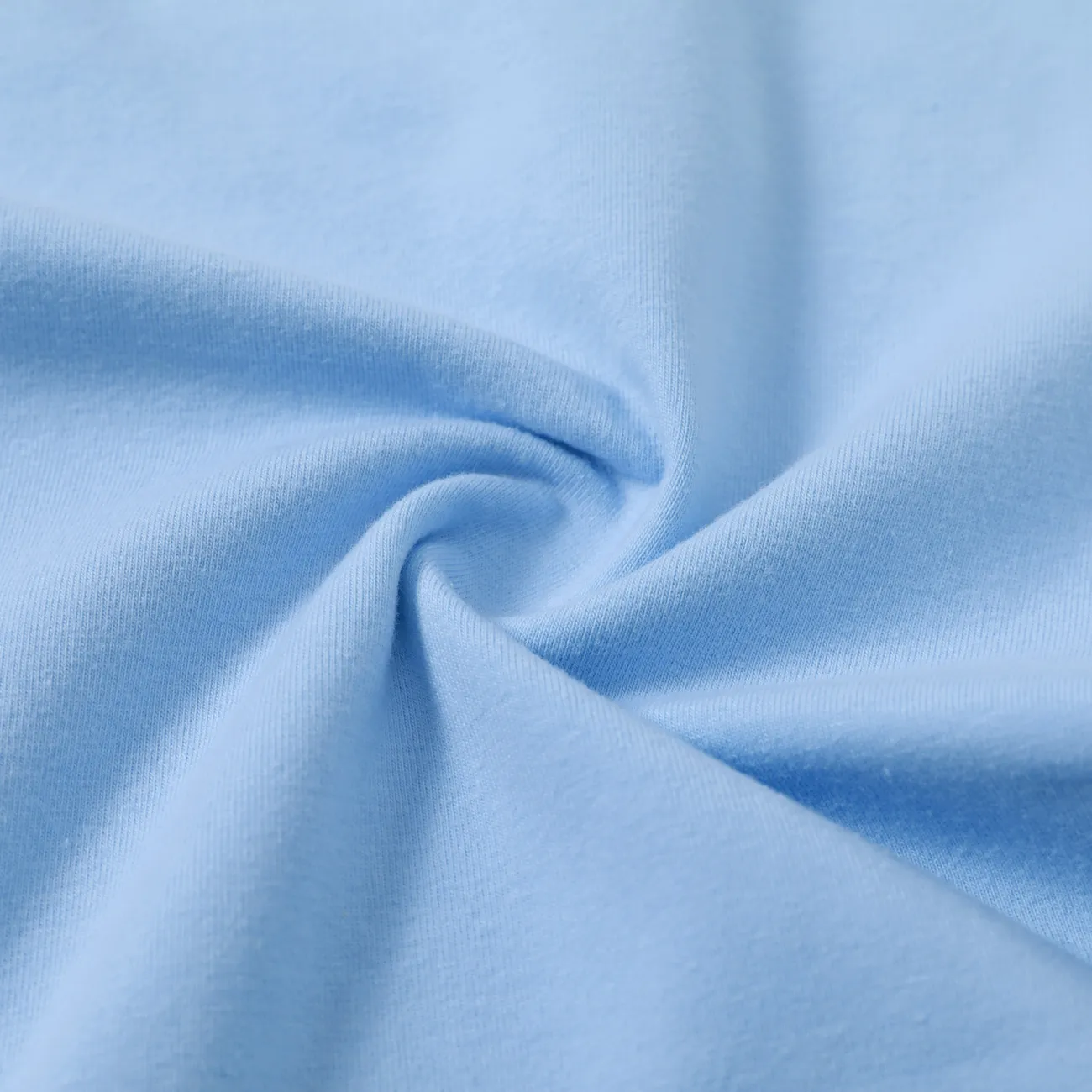 Baby Boy/Girl Cotton Long-sleeve Letter Print Romper Light Blue big image 1