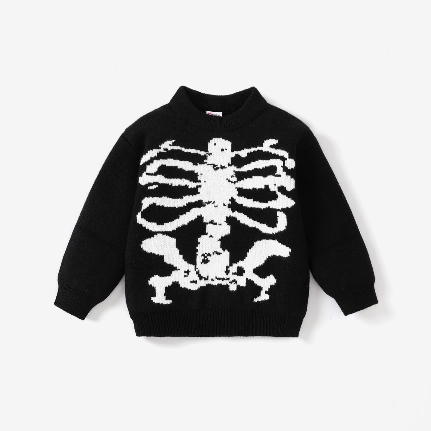 Toddler Boy Halloween Bone Pattern Sweater