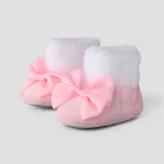 Christmas Baby & Toddler Sweet Bow Decor High Top Prewalker Shoes Pink