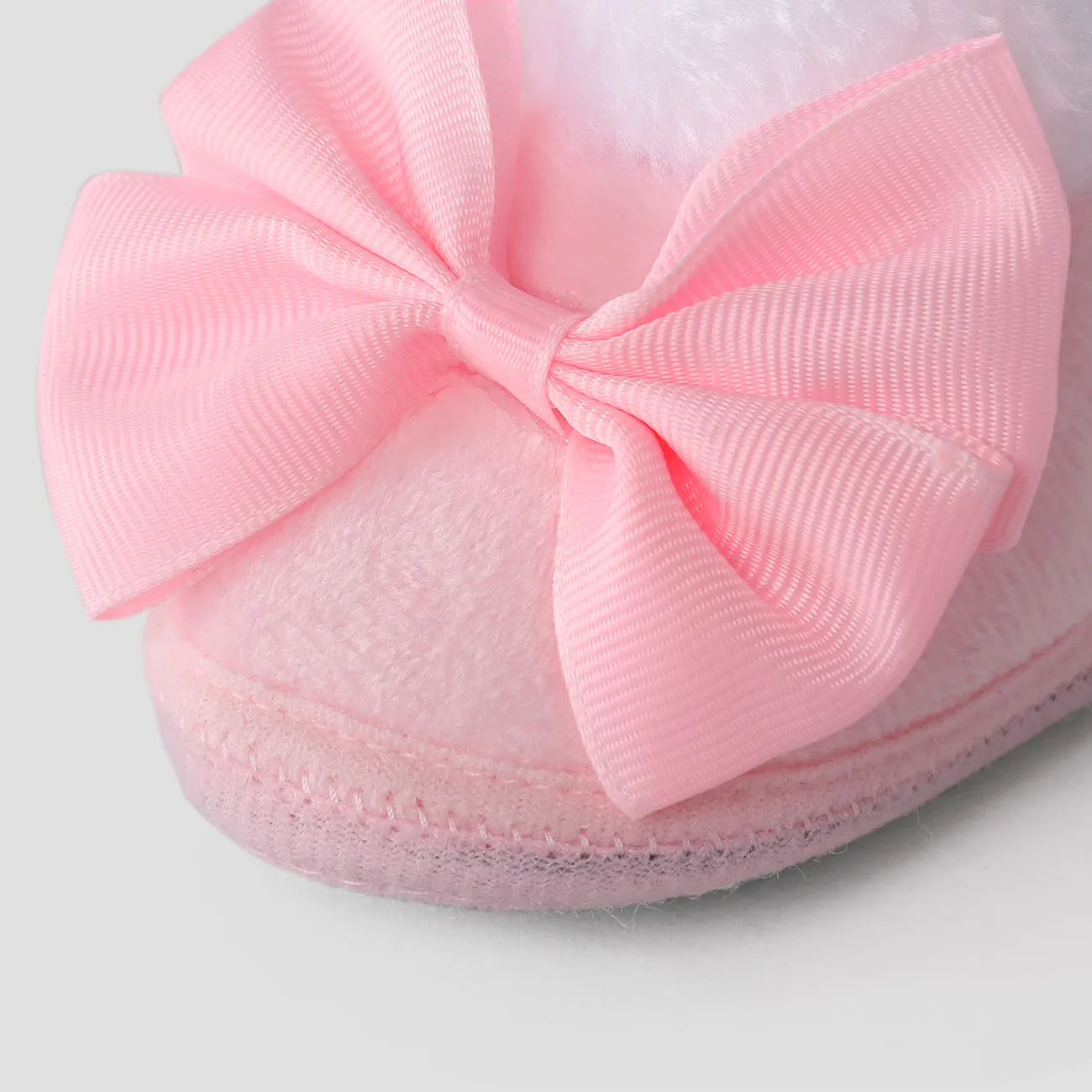Christmas Baby & Toddler Sweet Bow Decor High Top Prewalker Shoes Pink big image 1