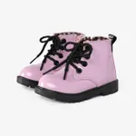 Toddler and Kids Solid Color Side Zipper Boots Dark Pink