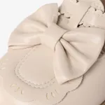  Toddler and Kids Sweet 3D Bow Decor Leather Shoes Beige image 5