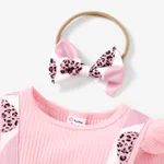 2pcs Baby Girl Sweet Heart-shaped 95% Cotton Long Sleeve Romper Set  image 3