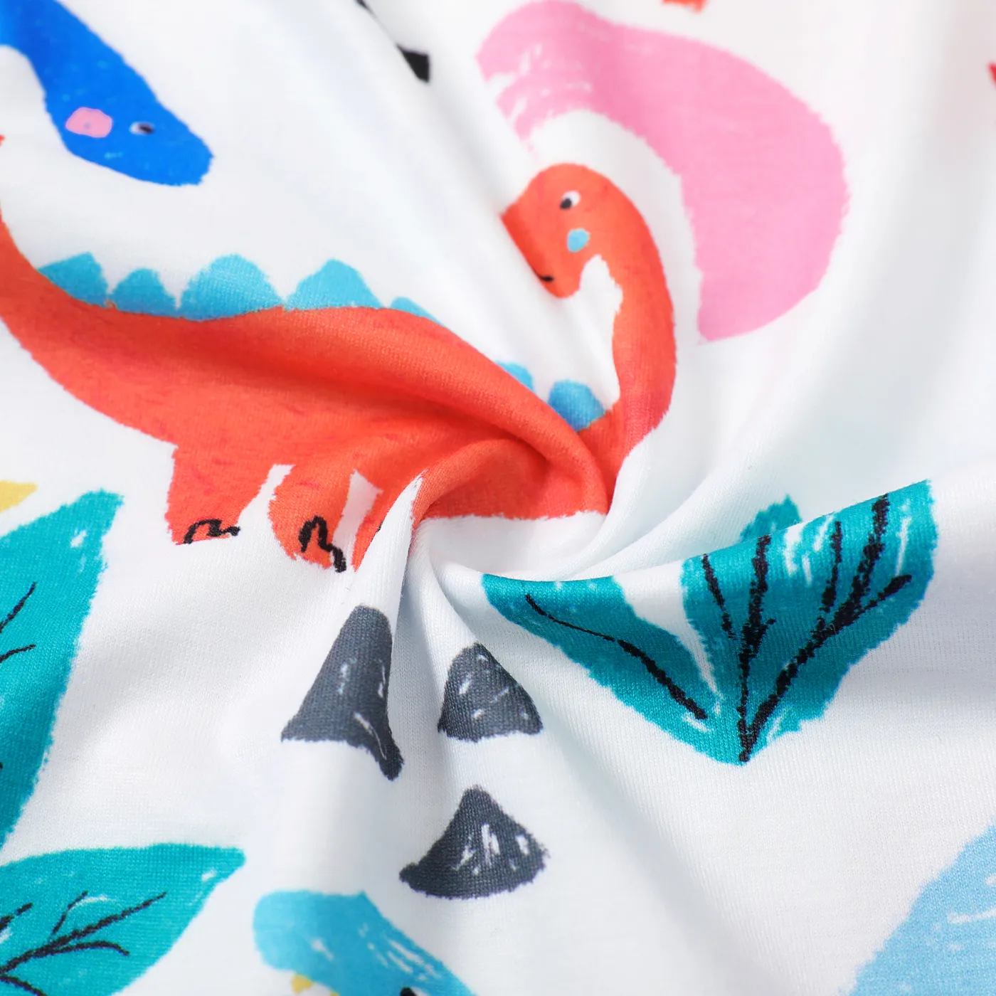 3pcs Baby Girl Naia Childlike Style Animal Dinosaur Pattern Jumpsuit Set  image 6