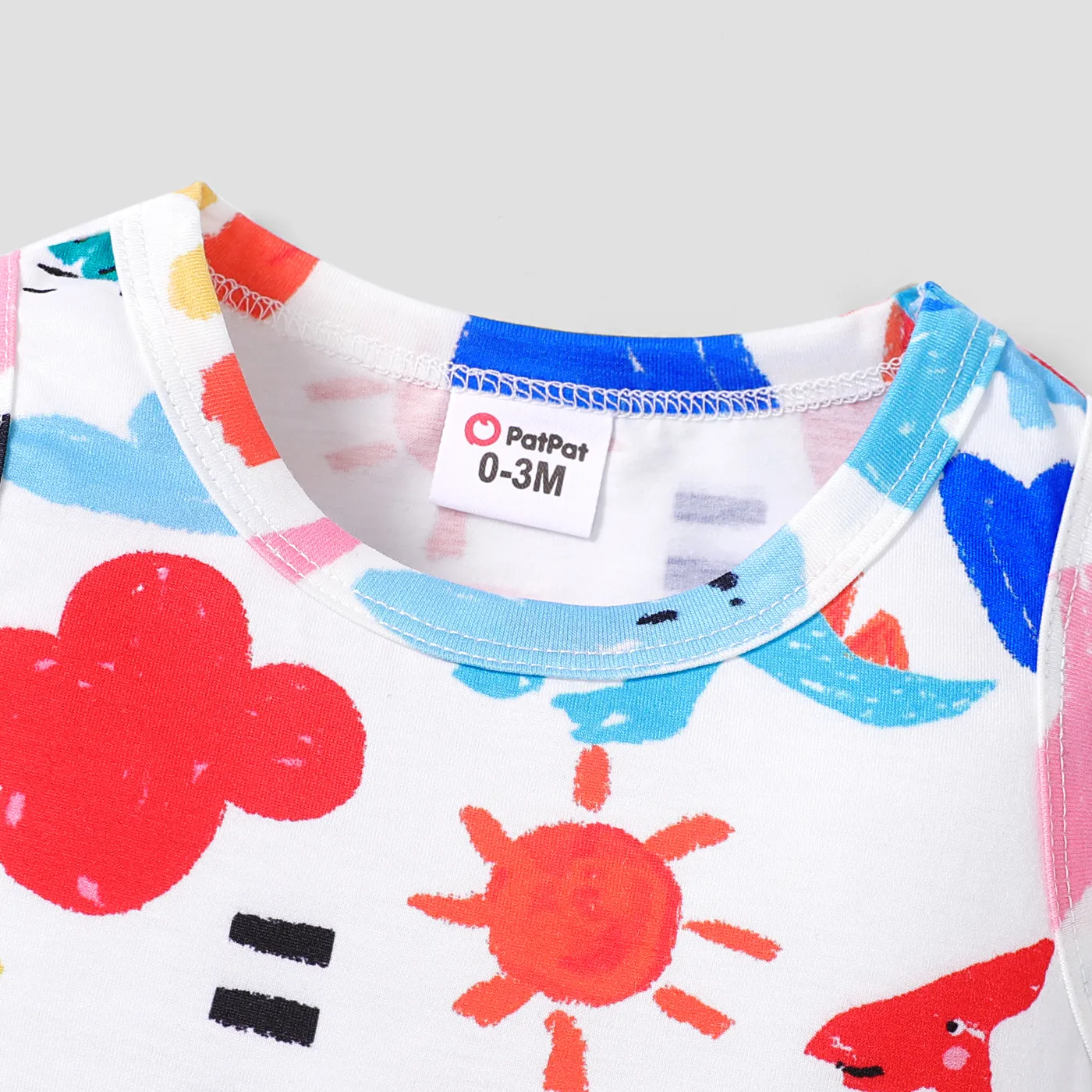 3pcs Baby Girl Naia Childlike Style Animal Dinosaur Pattern Jumpsuit Set  image 5