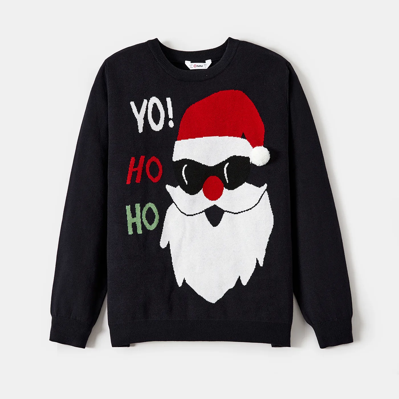 Christmas Family Matching Santa Print Crewneck Long-sleeve Sweatshirts