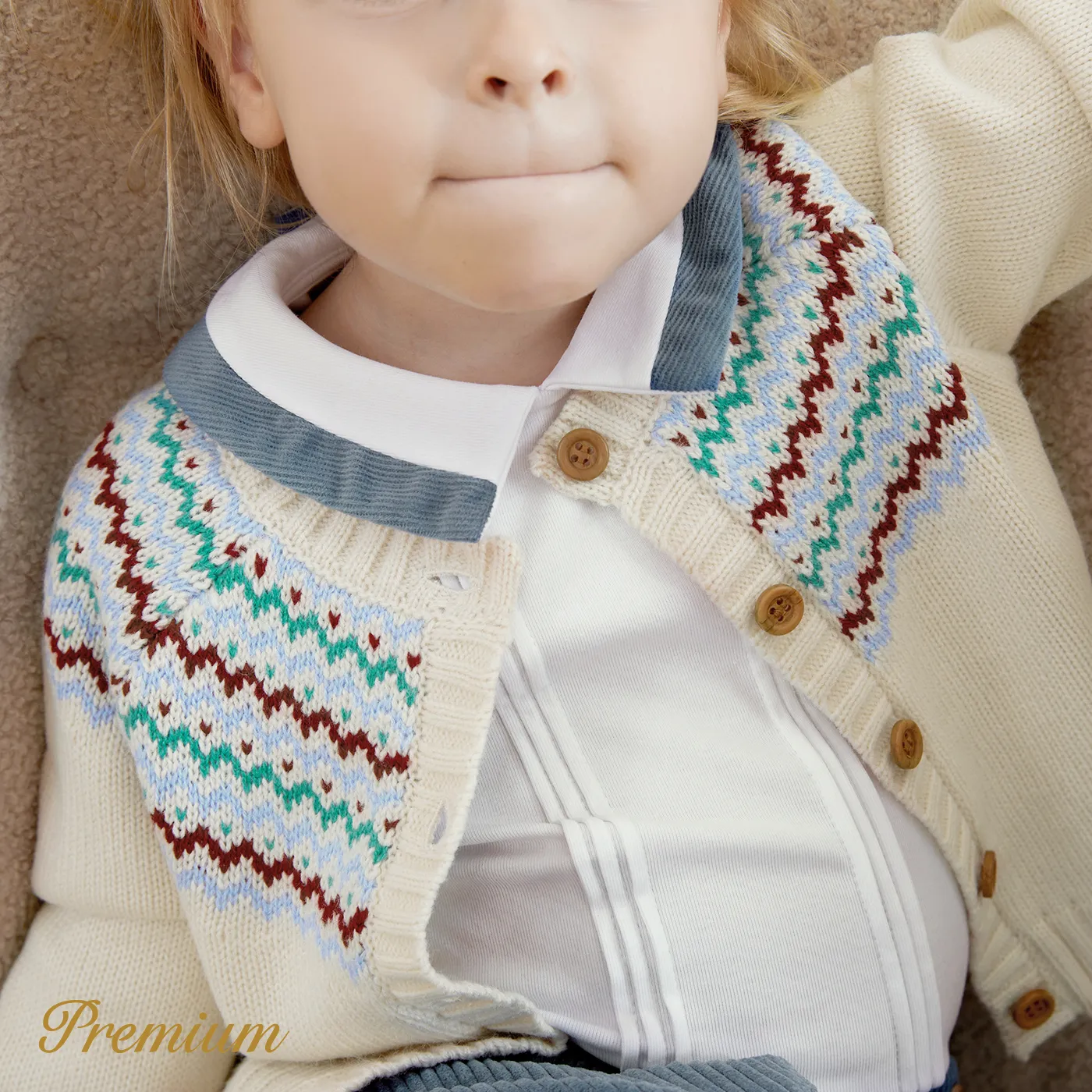 Baby Girl/Boy Elegant Trendy Set/Sweater Beige image 2