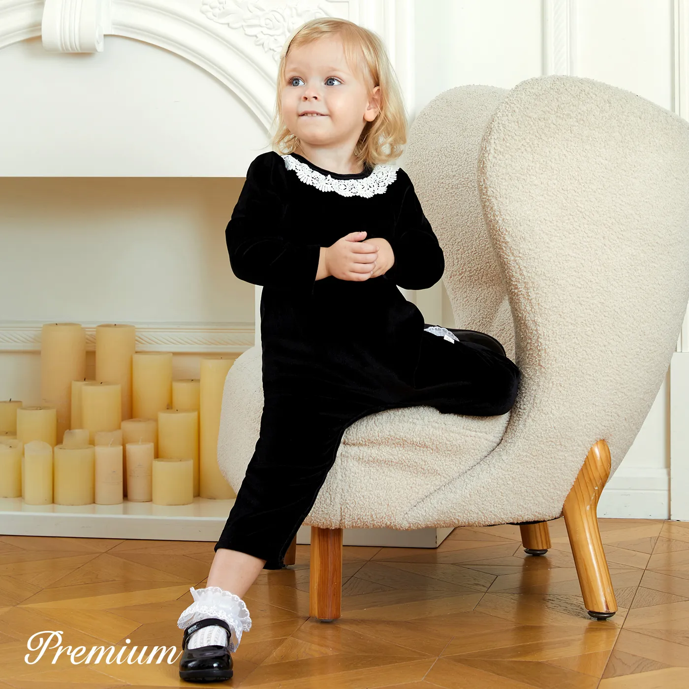 Baby Girl Elegant Trendy Set/Jumpsuit Black big image 1