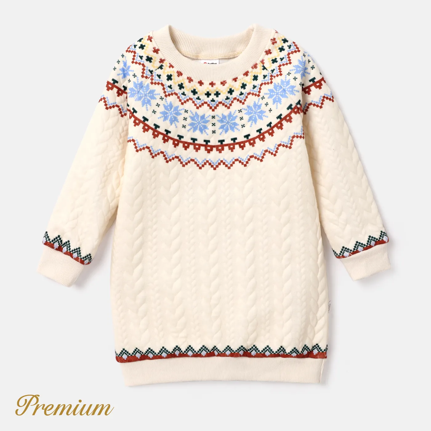 Toddler Girl Christmas Sweet Long Sleeve Dress  image 3