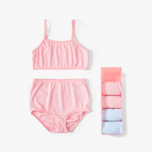 Girl Sweet Solid Color Underwear with Hanging Strap