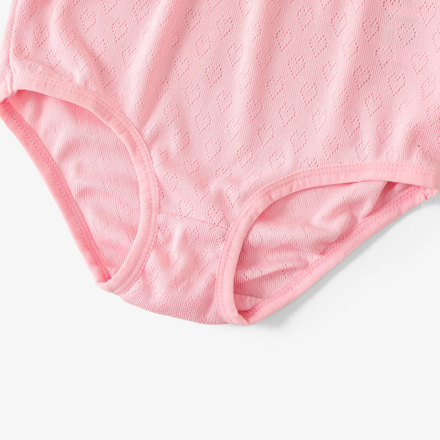 Girl Sweet Solid Color Underwear with Hanging Strap Pink image 4