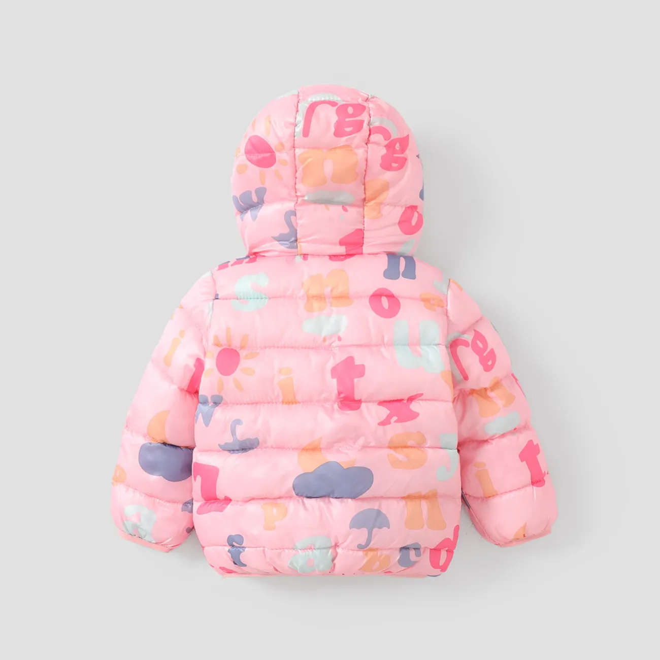 Bebé / Niño Niña Infantil 3D Diseño de orejas con capucha Abrigo de invierno  Rosado big image 1